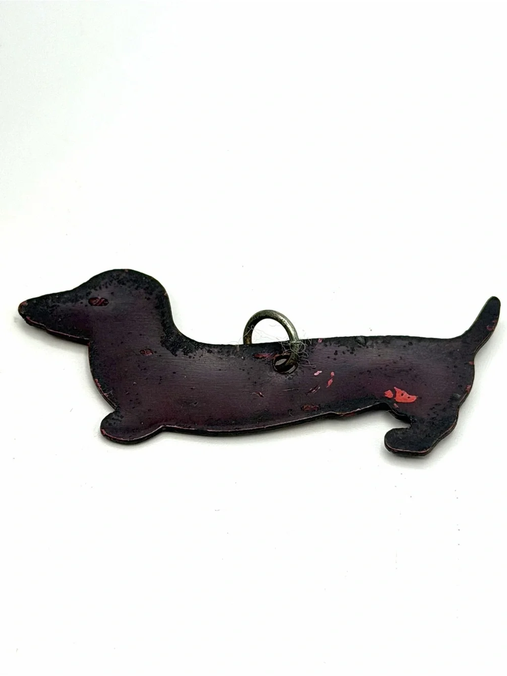 Vintage Very Cute Hand-Enameled  Dachshund Wiener Dog Charm Pendant
